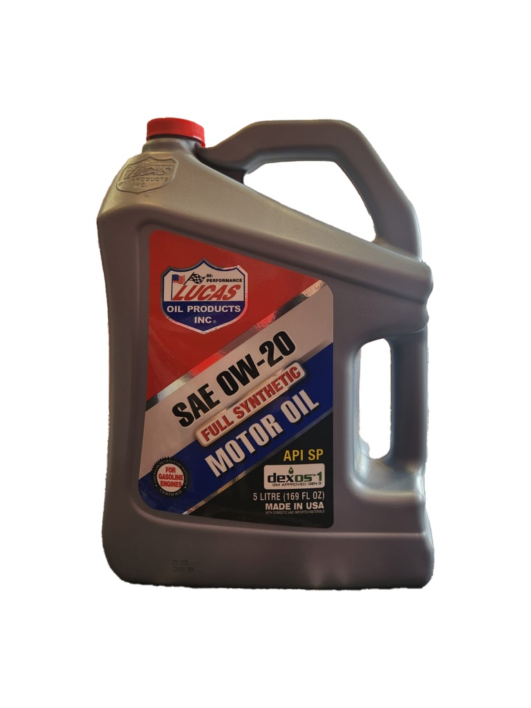 Lucas Engine Oil 0W-20 Fully Synthetic 5 Liters